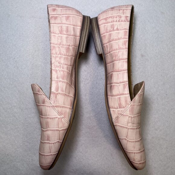 Naturalizer Emiline crocodile pattern leather rose pink womens 9-1/2 WIDE - Picture 5 of 11